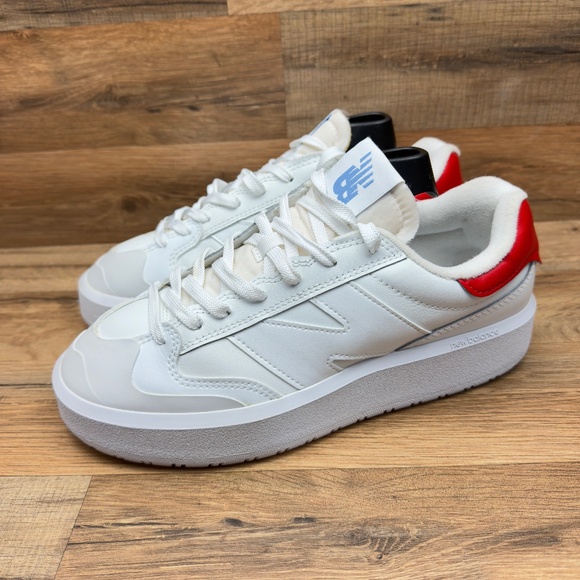 New Balance 302 White True Red Casual Sneakers Men Size 8.5 CT302LH - Picture 2 of 9